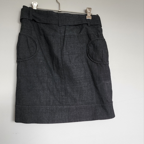 Spicy Sugar Dark Denim Look Skirt with belt - Picture 3 of 4